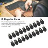 20 Sets Leather D Rings for Purse Genuine Leather D