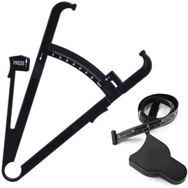 Fat Tester, [2 in 1] Personal Body Fat Tester Calipers with Tape Measure and Fat Charts Fitness, Accurate Measure Tape Health Analyzer