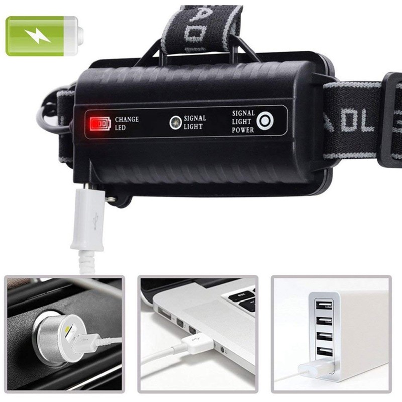 5 LED XM L T6 XPE Headlight 15000 lumens LED