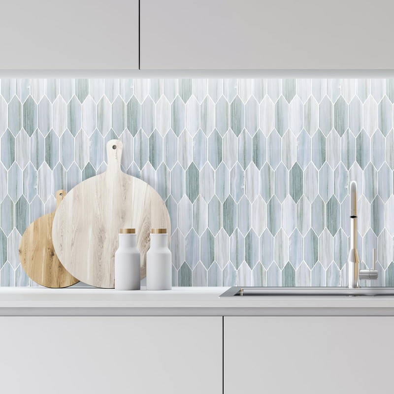 Tilingview 10PCS Peel and Stick Backsplash for Kitchen, Self-Adhesive Vinyl
