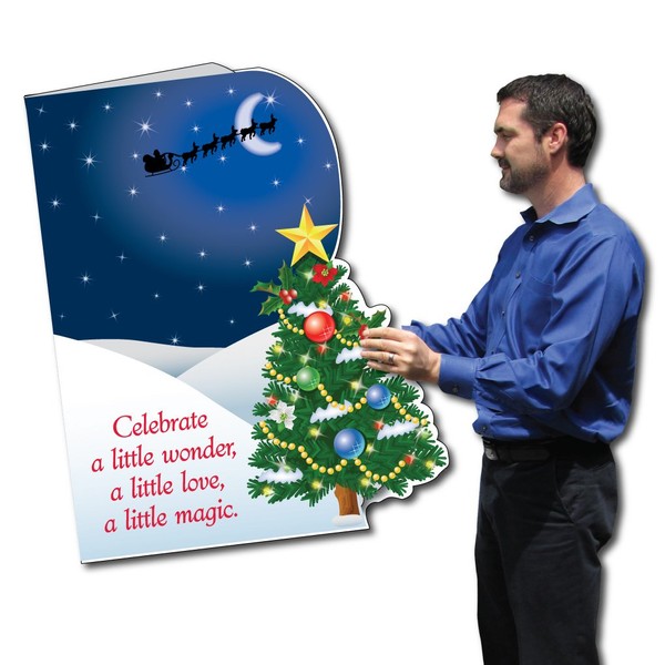 VictoryStore Jumbo Greeting Cards: Giant Christmas Card All I Want 2 feet x 3 feet Card with Envelope