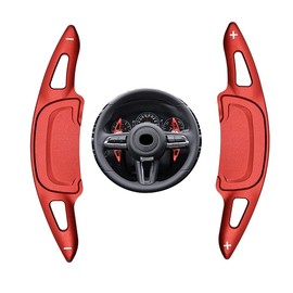 HIBEYO Sports Red Replacement for mazda3 Axela Mazda 3 2020 2021 Aluminium Alloy Shift Paddle CNC Billet Steering Wheel Shifter Paddlers Extension