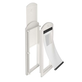 PATAPLUS Dog Door for Door,Door for Large Dogs and Pets, Strong Plastic Doggy Door Cat Door and Medium Dog Door with Sliding Lock Panel and Magnetic Soft Flap(White, Medium)