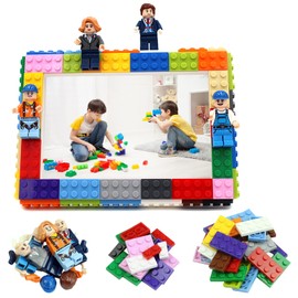 NIETEIN Kit de construcción creativo de marcos de fotos de 4 x 6 pulgadas para niños y niñas, decoración de marco de fotos lindas y divertidas, regalos personalizados para festivales a partir de 6 años (construcción de color)