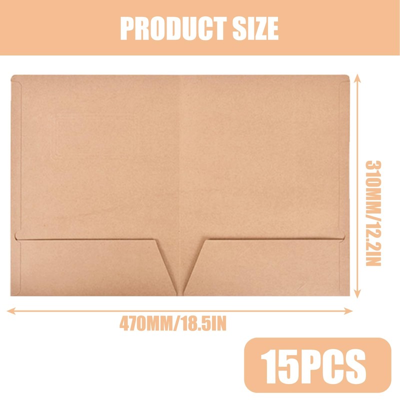 Nizirioo Kraft Paper Presentation Folder Kraft Paper: Pack of 15