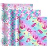 WRAPAHOLIC Mermaid Wrapping Paper Roll - 3 Short Roll -