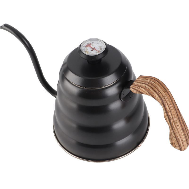 1.2L Stainless Steel Tea Coffee Kettle with Thermometer Gooseneck Spout