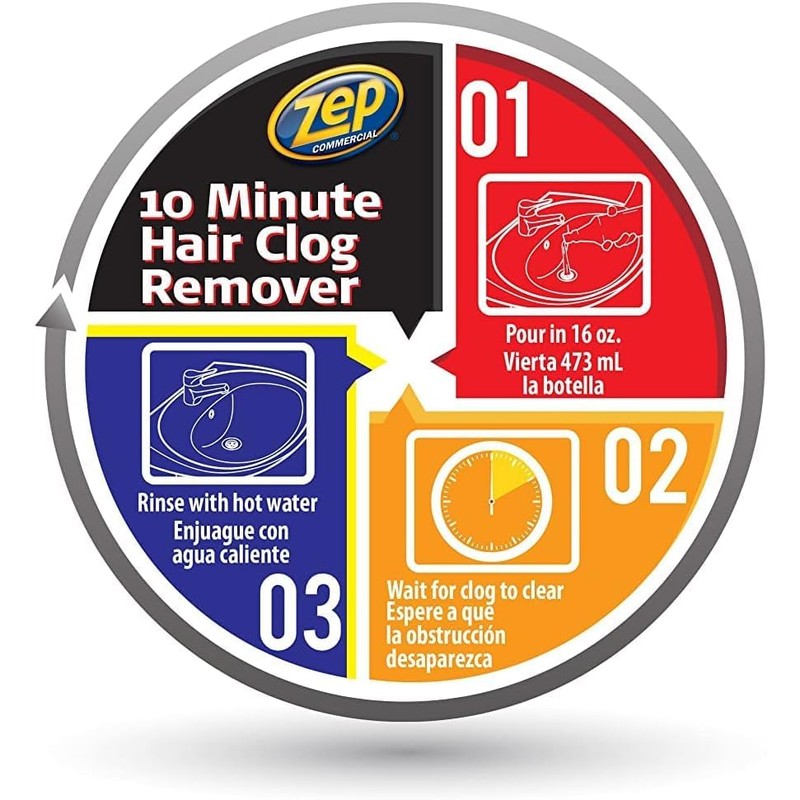 Zep Inc ZHCR128NG Enforcer Hair Clog Remover, 128 oz