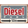 DekoNo7 Tin Sign 30 x 20 cm Vintage Sign Diesel