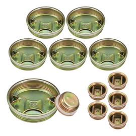 sourcing map Drum Bung, 2" and 3/4" Set Bung Cap Plug, Drum Bung Caps, Galvanized Steel Bung Plug, Bung Caps with Plated Coated for 55 Gallon Drum, Oil Drum, Gas Tank and Fuel Tank