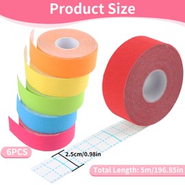 TPTGIAR 6 Stück Face Tape, Anti Wrinkle Patch, 2.5cm×5m Face Lifting Tape, Zuschneidbare Falten Pflaster Gesicht, Anti Wrinkle Patches für Straffung der Haut