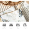 VOGOL Linen Textured Throw Pillow Covers, Grey Sparrows Print Soft