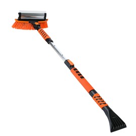 Ajimy 3in1 Snow Brush and Ice Scraper for Car Windshield,42'' Extendable Heavy Duty Snow Broom Vehicle Snow Removal Tool for Car SUV Trucks (42 inch)