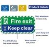 Fire Exit Keep Clear Signs Metal 30 x 15 cm