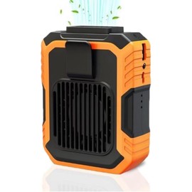 Blue Collar Breeze - 4000mAh Portable Waist Fan, Wearable Blue Collar Breeze, 3 Speeds, Belt Fan,Clip on Waist Portable Cooling Fan, Blue Collar Fan, Clip on Fan for Outdoors (Orange)