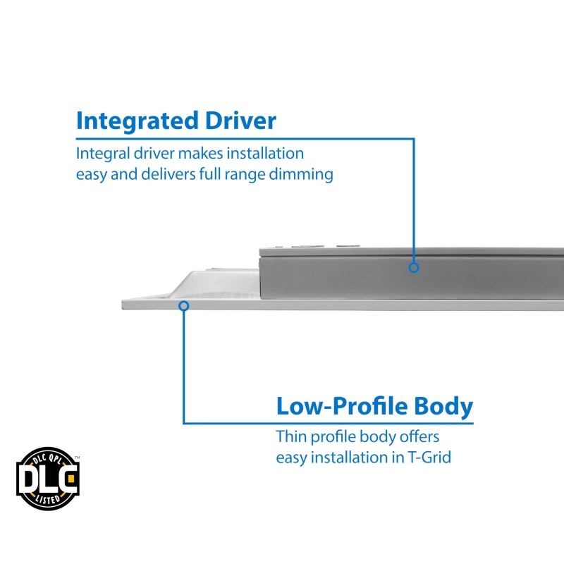 NICOR Lighting T6C Series High Output 2x4 Ft. LED Troffer,