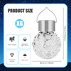 U-Vathing Solar Garden Lights Outdoor, Glass Globe Hanging Lights, 6-Pack,