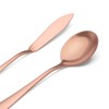 Matte Rose Gold Serving Set，SHARECOOK 5-Piece 18/0 Stainless Steel Large