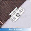 sourcing map 150Pcs 40mmx30mmx0.4mm Wall Panel Buckle, Stainless Steel Integrated