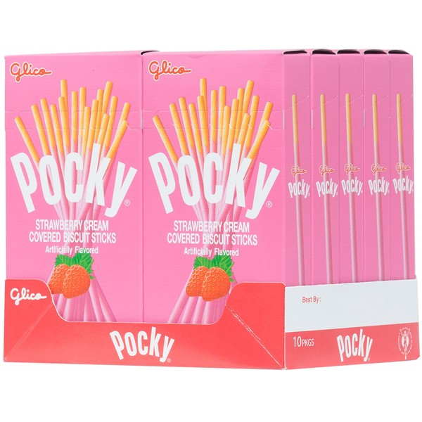 Pocky Biscuit Stick, Strawberry, 2.47 Ounce (Pack of 10)