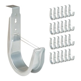 ICC Ceiling Mount J Hook 4” with Retainer Clip - Galvanized Steel Cable Management Hooks for Hanging Cable - Rust-Resistant, EIA and TIA Compliant - 4 Inch 25 Pack