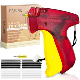 DAPOIR Micro Stitch Gun for Clothes, 4000 Micro Fasteners (2000 Black, 2000 White), 2 Stainless Steel Needles, Quick Clothing Fix, Sewing, Quilting & Hemming