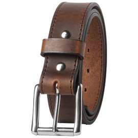 American Made Mens Belts for Jeans | Leather Belts for Men | Brown Belt Men Size 34