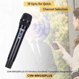 comica CVM-WM100 PLUS HTX Professional Wireless Handheld Microphone Transmitter CVM-WM100PLUS Wireless Lavalier Microphone System(HTX)