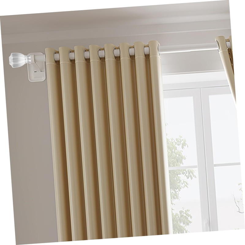 Operitacx 6pcs Curtain Rod End Caps Durable Plastic Drapery Finials