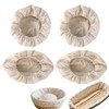Set of 4 Linen Insert for Bread Proofing Baskets, Baker's