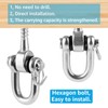 Pack of 8 Heavy Duty 180° Swing Hooks, Stainless Steel