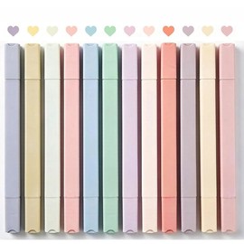 Conket for Office Diary Supplies 12PCS Aesthetic Cute Highlighter Bible Pastel and Penno Classic Cute / 사무실 일기 용품을 위한 콘켓 12PCS 에스테틱 귀여운 형광펜 성경 파스텔 및 펜 노 Classic Cute