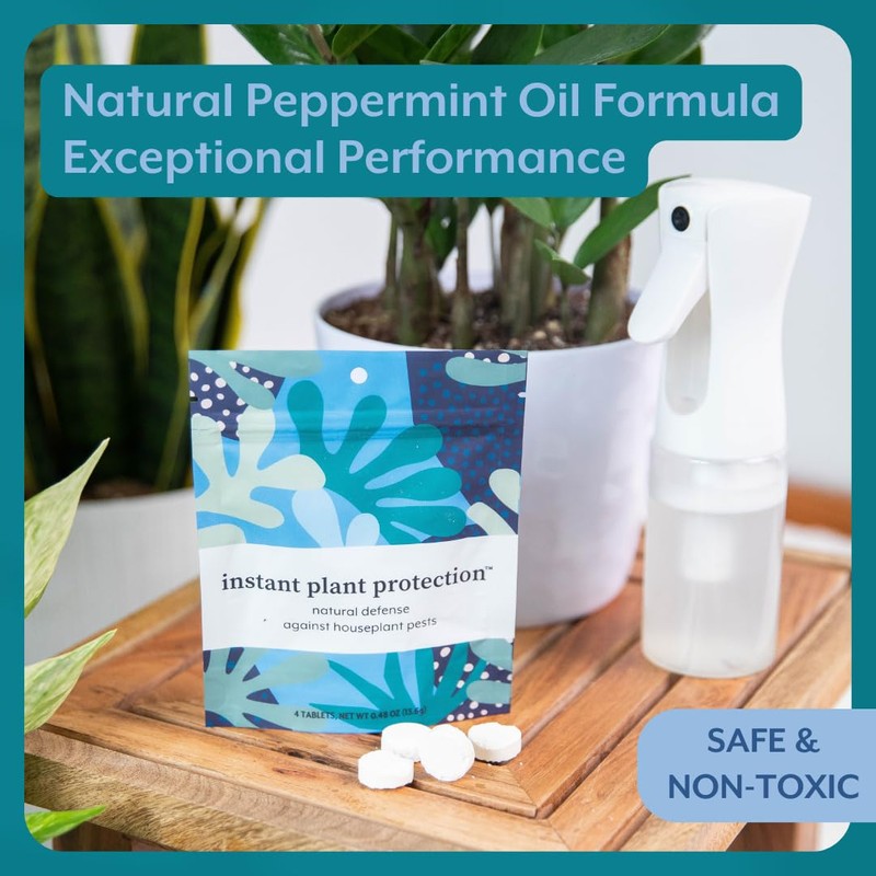 Instant Plant Protection (4Tablets) Self-Dissolving Tablets | Peppermint Spray for