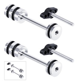 2 Pcs White 12573460 Billet Rear Oil Galley Plug, Barbell Oil Diverter with Screws & FKM O-rings Fit for GM Gen III & IV, Vortec Truck LS1, LS3, LS2, LQ4, L33, LQ9,LS6,etc, Barbell 6061-T6 Al Material