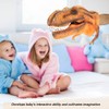 Soft Dinosaur Head Hand Puppet Kids Child Stories Role Play