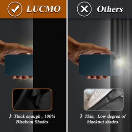 LUCMO Blackout Blinds 200x145 cm, 100% Blackout Blind Curtain for Window, No Drill Portable Blackout Shades Film for Bedroom, Cut to Any Size, Nursery Black Out Blinds for Baby Travel Temporary