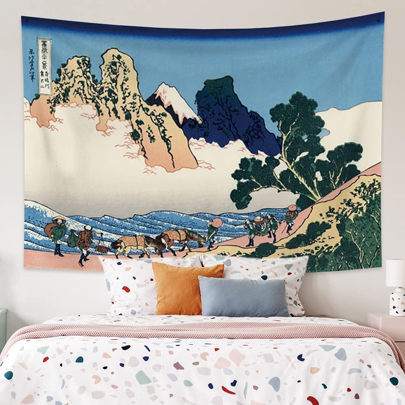 YONGFOTO 100 x 70 cm Ukiyo-e Tapestry Mountain Fuji 36