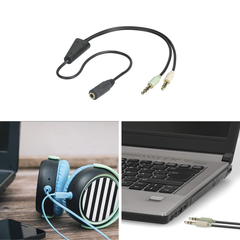 Goobay 48980 Audio Adapter - Y Splitter, 3,5 mm Klinken-Buchse