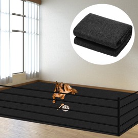 Drydiet Extra Large Dogs Playpen Mat Kennel Flooring for Dogs 120'' x 60'' Washable Floor Covering Reusable Waterproof Non Slip Rug Whelping Pad Kennel Incontinence Housebreak, Dark Gray(Felt and PE)