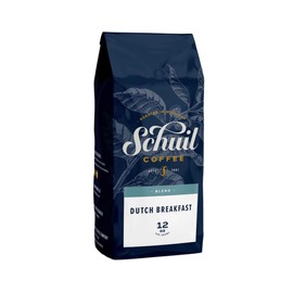 Dutch Breakfast Blend, Schuil Whole Bean Coffee, Fair Trade, Premium Medium Roasted Gourmet Whole Coffee Beans (12 Ounce Bag) - Small Batch Coffee Beans, Smooth and Full Bodied, Medium Roast, Specialty Coffee