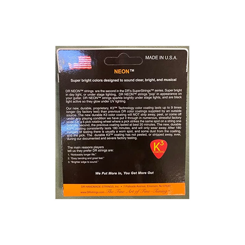 DR Neon Orange Strings Medium