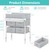 BOLUO Baby Changing Table with 4 Drawers, Waterproof Diaper Changing