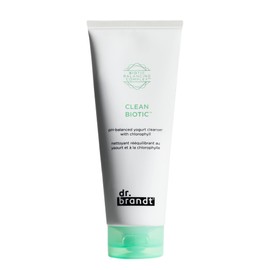 Dr. Brandt Clean Biotic pH-Balanced Yogurt Cleanser with Chlorophyll. Dissolves Impurities and Excess Oil while Strengthening Skin Barrier. Uses Chlorophyll to help Detoxify Skin, 3.5 oz.