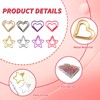 Hesena 200 Pcs Cute Heart and Star Shaped Paper Clips
