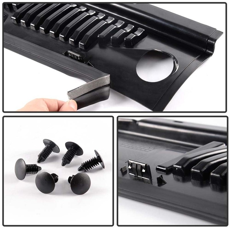 PIT66 2Pcs Windshield Wiper Cowl Vent Grille Grills Panel Hood