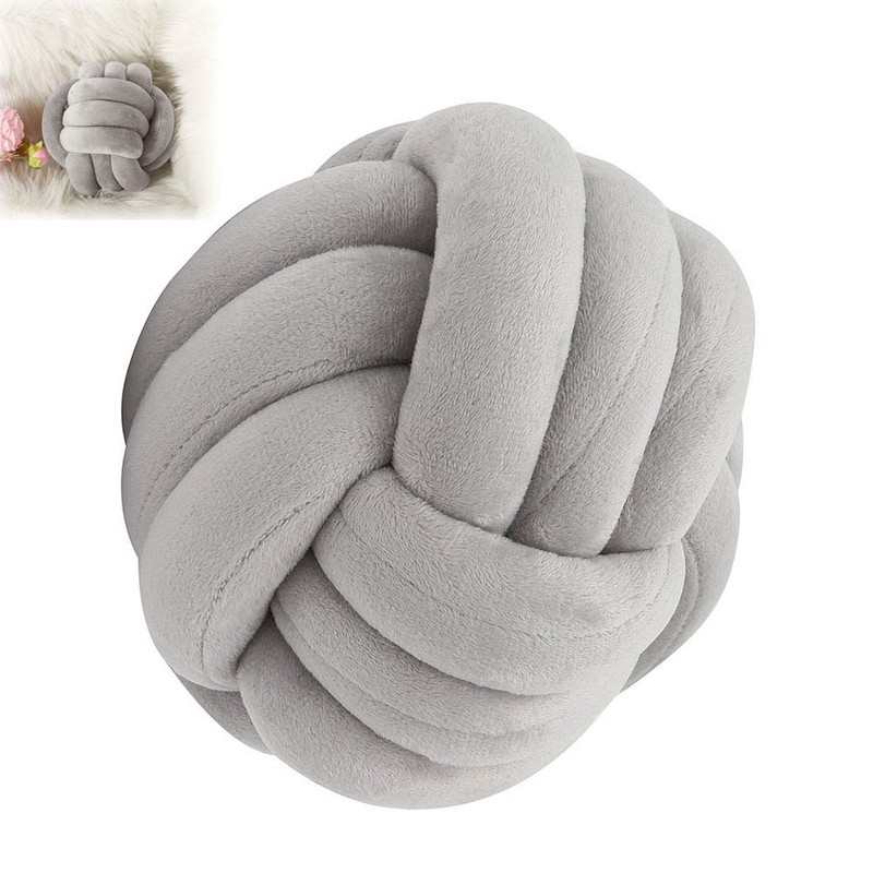 Velvet Knot Ball Cushion Handmade Knot Ball Pillow Creative Velvet