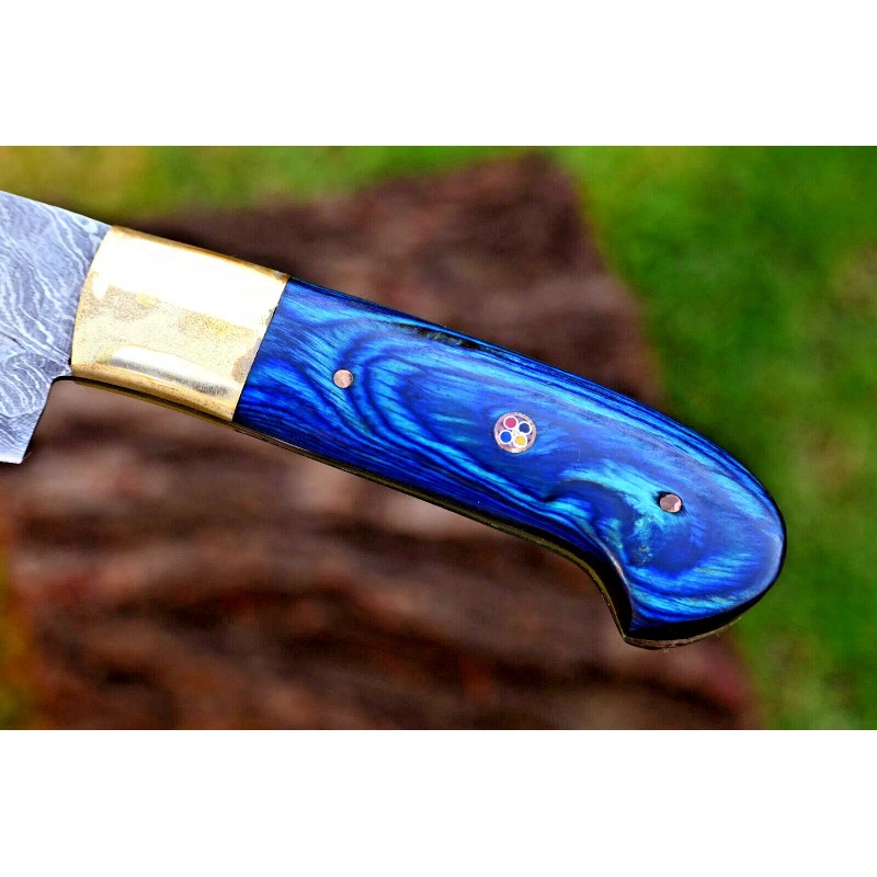 M DAMASCUS CUSTOM HANDMADE FORGED DAMASCUS STEEL CHEF KNIFE KITCHEN