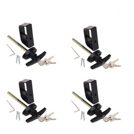 StartFine 4½" T-Handle Shed Door Lock Handle with Lock Keyed Alike Garage t Handle Shed Latch Hardware Locking Handle 4-1/2“ T-Handle 4kits