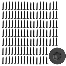 Pack of 120 Black Wood Screws for Acoustic Panels Black Wood Screws with Safety Profile Self-Tapping and Vibration-Proof (M4 x 20 mm)