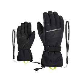 Ziener Men's Gentian Ski Gloves/Winter Sports | Waterproof, Long Cuff, Black, 7.5